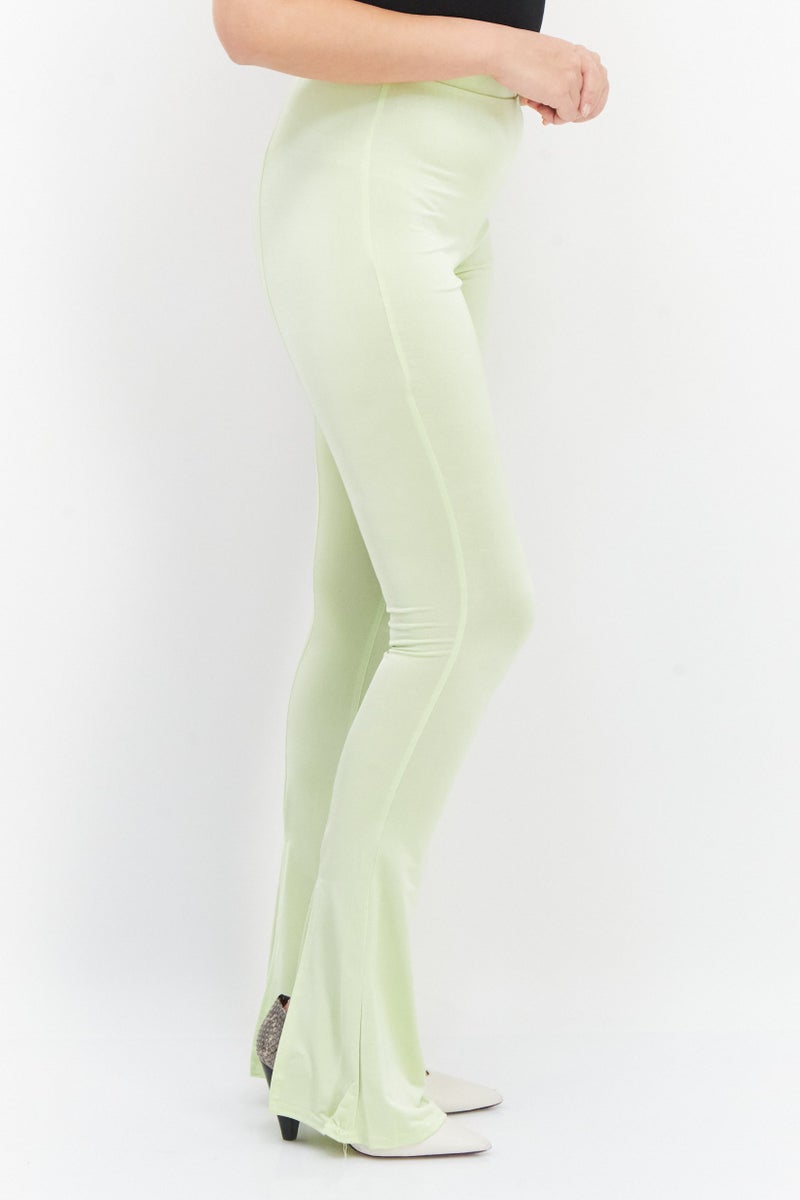 RIVER ISLAND Women Fit and Flare Plain Stretchable Pants, Mint Green - Image 4